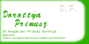 dorottya primusz business card